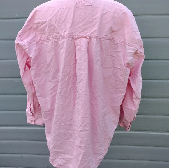 Free People We The Free Freddie Shirt Button Down Oversized Pink Size XS - Picture 6 of 12